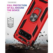 Microsonic Samsung Galaxy S10 Military Ring Holder Lacivert Kılıf