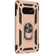 Microsonic Samsung Galaxy S10e Military Ring Holder Gold Kılıf
