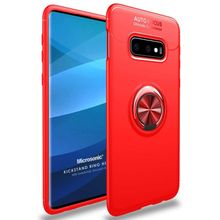 Microsonic Samsung Galaxy S10e Military Ring Holder Kırmızı Kılıf