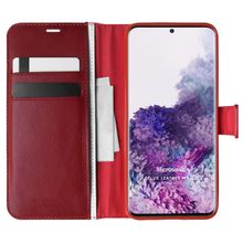Microsonic Samsung Galaxy S20 Delux Leather Wallet Kırmızı Cep Telefonu Kılıf
