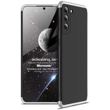 Microsonic Samsung Galaxy S21 Plus Double Dip 360 Protective Siyah Gri Kılıf
