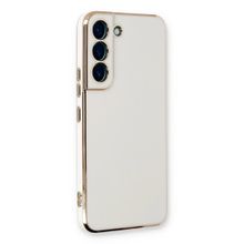 Microsonic Samsung Galaxy S22 Plus Olive Plated Beyaz Cep Telefonu Kılıfı