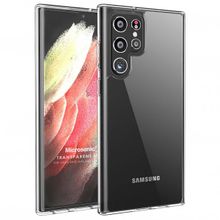 Microsonic Samsung Galaxy S22 Ultra Transparent Soft Beyaz Cep Telefonu Kılıfı