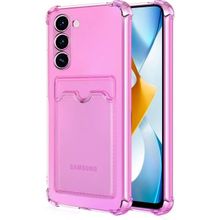 Microsonic Samsung Galaxy S23 Card Slot Shock Pembe Cep Telefonu Kılıfı
