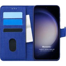 Microsonic Samsung Galaxy S23 Fabric Book Wallet Lacivert Cep Telefonu Kılıfı