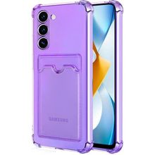Microsonic Samsung Galaxy S23 Plus Card Slot Shock Lila Cep Telefonu Kılıfı