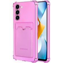 Microsonic Samsung Galaxy S23 Plus Card Slot Shock Pembe Cep Telefonu Kılıfı