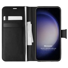 Microsonic Samsung Galaxy S23 Plus Delux Leather Wallet Siyah Kılıf