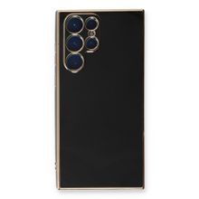 Microsonic Samsung Galaxy S23 Ultra Olive Plated Siyah Cep Telefonu Kılıfı