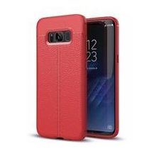 Microsonic Samsung Galaxy S8 Plus Deri Dokulu Silikon Kırmızı Cep Telefonu Kılıfı