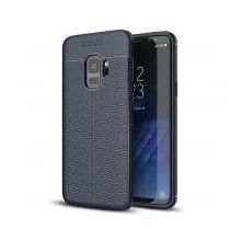 Microsonic Samsung Galaxy S9 Deri Dokulu Silikon Lacivert Kılıf