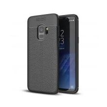 Microsonic Samsung Galaxy S9 Deri Dokulu Silikon Siyah Kılıf