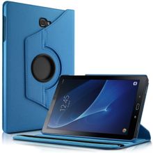 Microsonic Samsung Galaxy Tab A 10.1inç T580 360 Rotating Stand Deri Mavi Kılıf