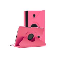 Microsonic Samsung Galaxy Tab A 10.5'' T590 360 Rotating Stand Deri Koyu Pembe Kılıf