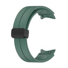 Microsonic Samsung Galaxy Watch 4 40 mm için Ribbon Line Yeşil Kordon