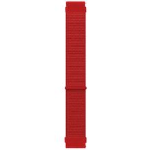 Microsonic Samsung Galaxy Watch 4 44 mm Hasırlı Woven Sport Loop Kırmızı Uyumlu Kordon