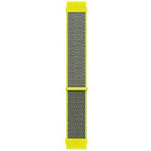 Microsonic Samsung Galaxy Watch 4 44 mm Hasırlı Woven Sport Loop Sarı Uyumlu Kordon
