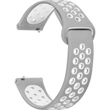 Microsonic Samsung Galaxy Watch 4 44 mm Rainbow Sport Band Gri Beyaz Kordon