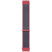 Microsonic Samsung Galaxy Watch 4 44 mm Woven Sport Loop Koyu Pembe Hasırlı Kordon