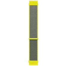 Microsonic Samsung Galaxy Watch 4 Classic 42 mm Hasırlı Woven Sport Loop Sarı Uyumlu Kordon