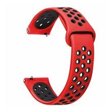 Microsonic Samsung Galaxy Watch 4 Classic 42 mm Rainbow Sport Band Kırmızı Siyah Kordon