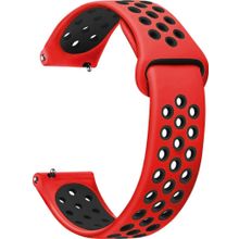 Microsonic Samsung Galaxy Watch 4 Classic 46 mm Rainbow Sport Band Siyah Kırmızı Kordon