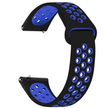 Microsonic Samsung Galaxy Watch 4 Classic 46 mm Rainbow Sport Band Siyah Mavi Uyumlu Kordon