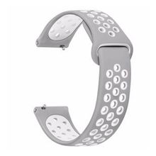 Microsonic Samsung Galaxy Watch Active 2 40 mm Rainbow Sport Band Gri Beyaz Kordon
