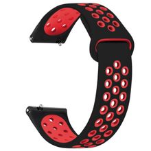Microsonic Samsung Galaxy Watch Active 2 44 mm Rainbow Sport Band Siyah Kırmızı Kordon