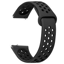 Microsonic Samsung Galaxy Watch Active 2 44 mm Rainbow Sport Band Siyah Uyumlu Kordon