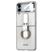 Microsonic Samsung Galaxy Z Flip 3 Ring Fall Platinum Lila Cep Telefonu Kılıfı