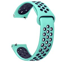 Microsonic Samsung Gear S3 Classic Rainbow Gently Band Yeşil Lacivert Kordon