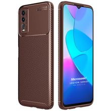 Microsonic Vivo Y11S Legion Series Kahverengi Cep Telefonu Kılıfı