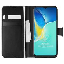 Microsonic Vivo Y15S Delux Leather Wallet Siyah Cep Telefonu Kılıfı