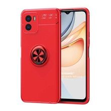 Microsonic Vivo Y15S Kickstand Ring Holder Kırmızı Cep Telefonu Kılıfı