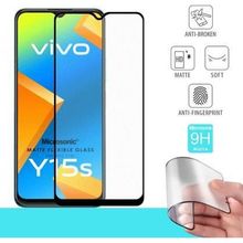 Microsonic Vivo Y15S Seramik Matte Flexible Siyah Ekran Koruyucu