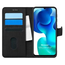 Microsonic Xiaomi Mi 10 Lite Fabric Book Wallet Siyah Kılıf