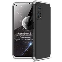 Microsonic Xiaomi Mi 10T Double Dip 360 Protective Siyah Gri Cep Telefonu Kılıfı