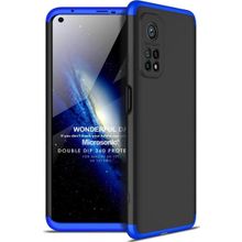 Microsonic Xiaomi Mi 10T Double Dip 360 Protective Siyah Mavi Kılıf