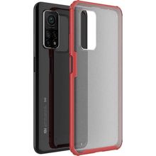 Microsonic Xiaomi Mi 10T Pro Frosted Frame Kırmızı Kılıf