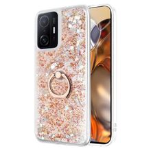 Microsonic Xiaomi Mi 11T Pro Glitter Liquid Holder Gold Kılıf