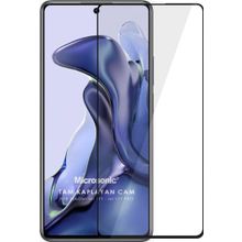 Microsonic Xiaomi Mi 11T Tam Kaplayan Temperli Siyah Cam Ekran Koruyucu