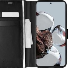 Microsonic Xiaomi Mi 12T Pro Delux Leather Wallet Siyah Kılıf