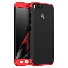 Microsonic Xiaomi Mi A1 Double Dip 360 Protective Siyah Kırmızı Kılıf
