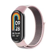 Microsonic Xiaomi Mi Band 8 Hasırlı Woven Sport Loop Rose Gold Kordon