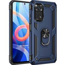 Microsonic Xiaomi Note 11 Pro 5G Military Ring Holder Lacivert Cep Telefonu Kılıfı