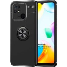 Microsonic Xiaomi Poco C40 Kickstand Ring Holder Siyah Kılıf
