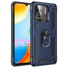 Microsonic Xiaomi Poco C40 Military Ring Holder Lacivert Kılıf