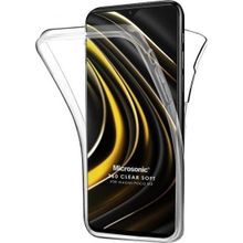 Microsonic Xiaomi Poco M3 6 Tarafı Tam Full Koruma 360 Clear Soft Şeffaf Kılıf