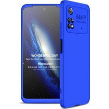 Microsonic Xiaomi Poco M4 Pro 4G Double Dip 360 Protective Mavi Kılıf